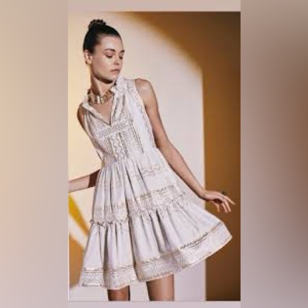LACE THE LABEL 
GEOMETRIC MINI DRESS